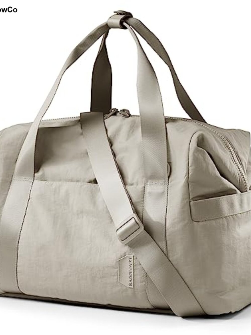 BAGSMART Gym Bag for Women 18.5" Quilted Fabric Weekender